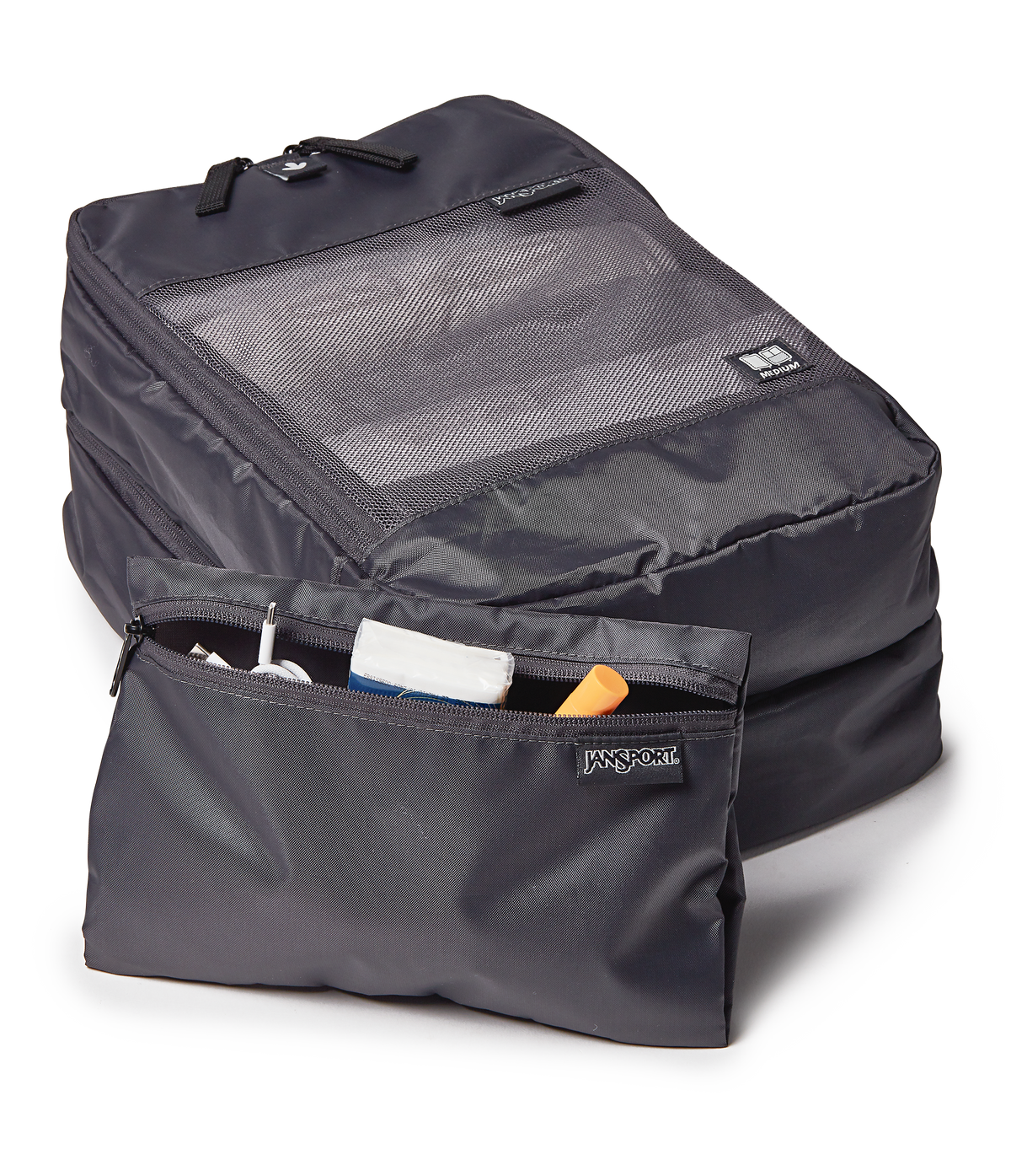 26" Checked Luggage Packing Cubes Smokey Grit Set