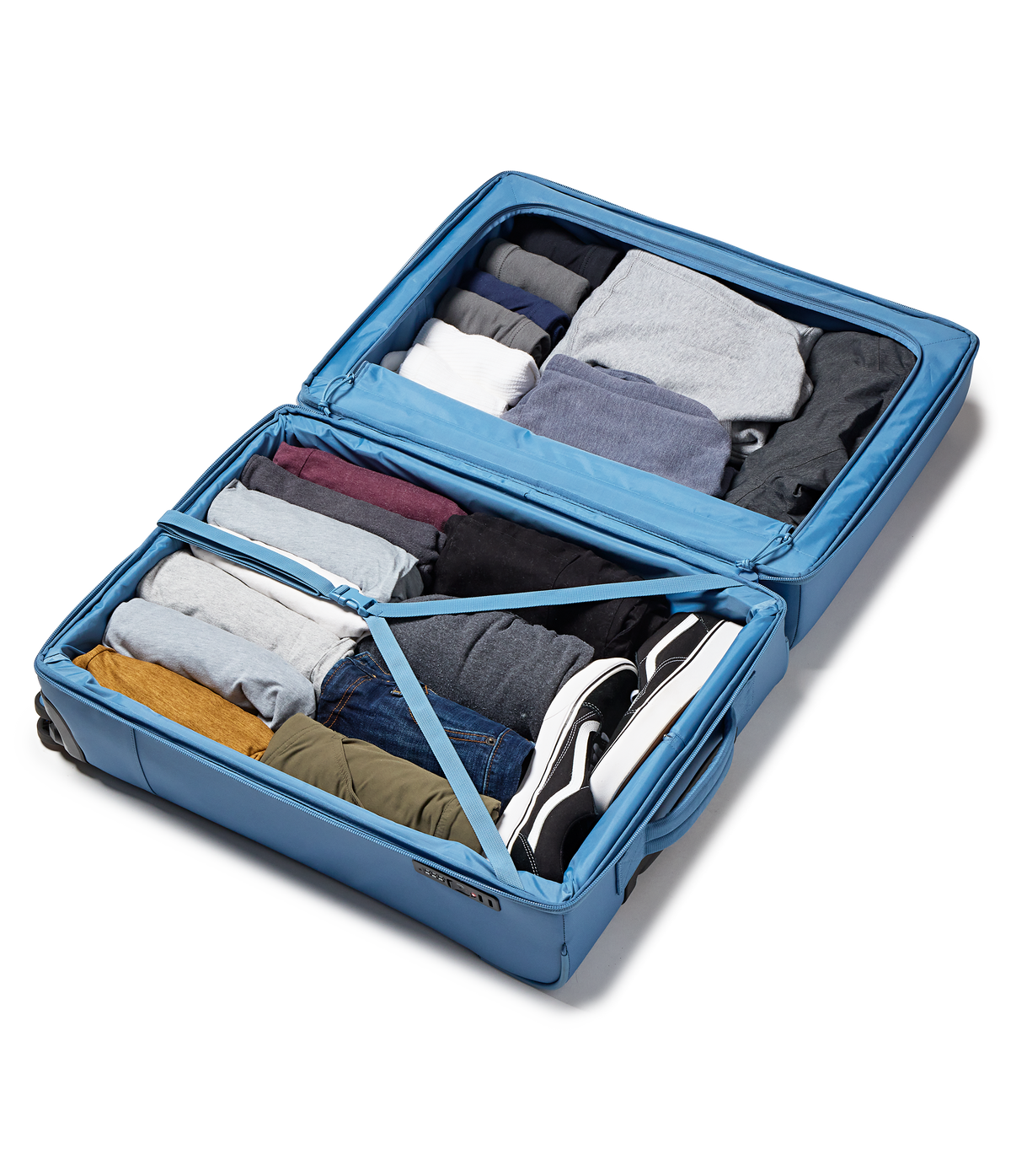 26" Checked Luggage Tech Organizer Elemental Blue Set